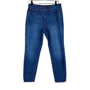 J. Crew Factory Womens 9" High Rise Skinny Jeans Medium Wash BA788 Stretch Sz 30